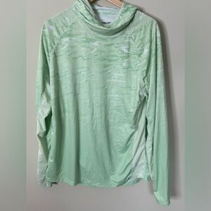 Grundens Solstrale Green Hooded Pullover Long Sleeve Size Men Large